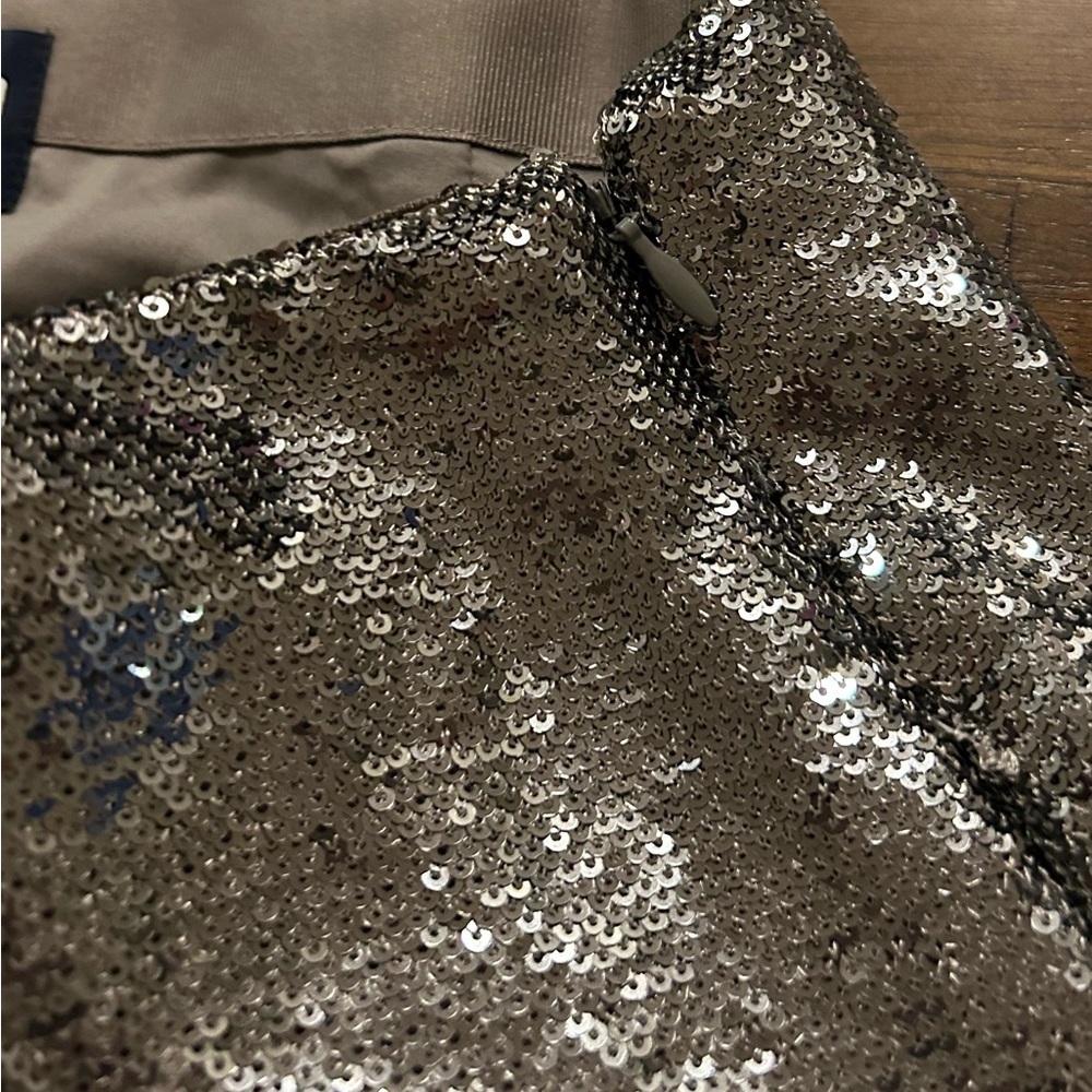 Gap Silver Gray Lined Sequin Mini Skirt Size 10 Petite NEW with tags MSRP 69.95 - Picture 11 of 11